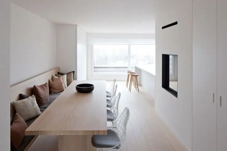 Minimalist dining area