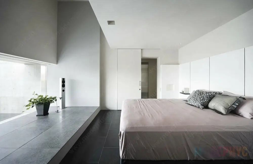 Minimalist bedroom for the Rodriguez's project.
