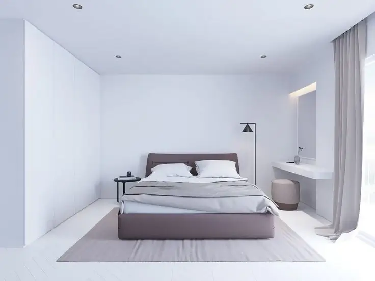 Minimalist bedroom.